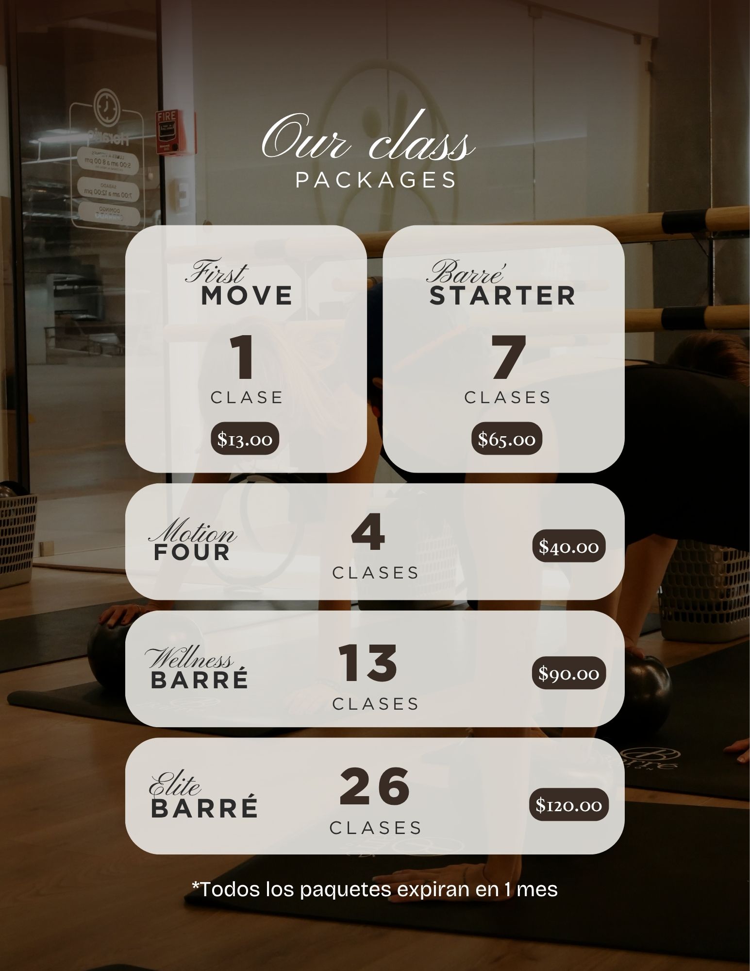 Instagram post created for Barré Motion