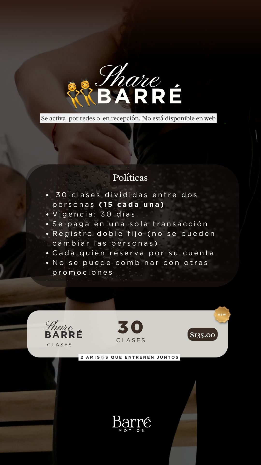 Instagram story created for Barré Motion