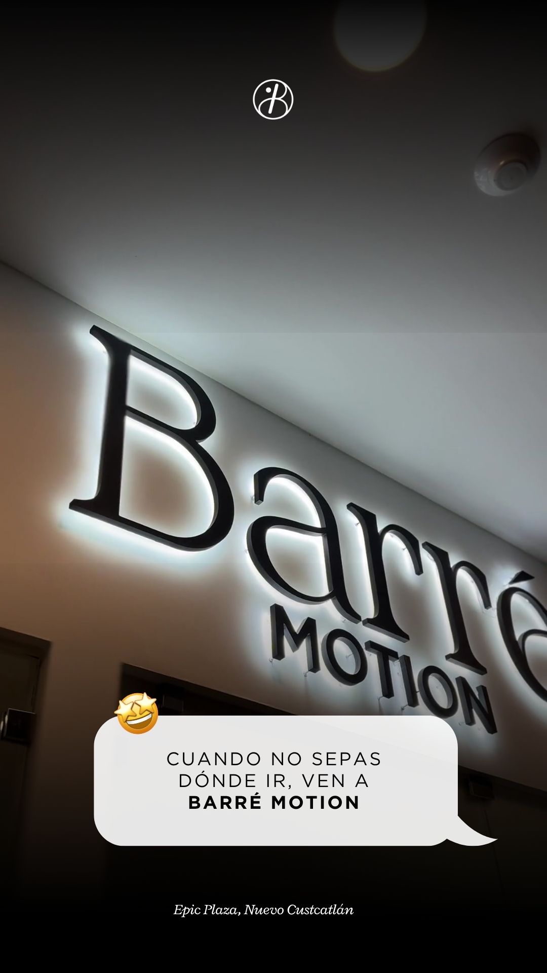 Instagram story created for Barré Motion