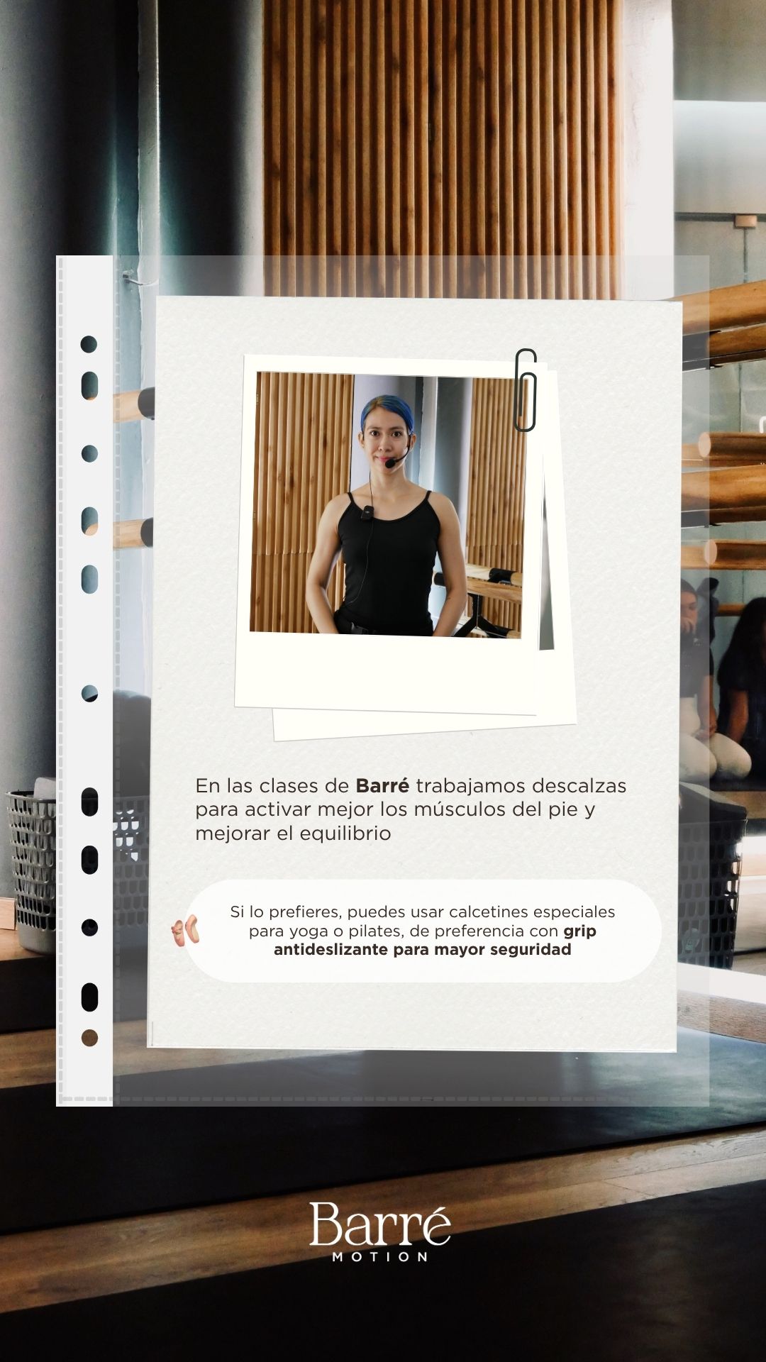 Instagram story created for Barré Motion