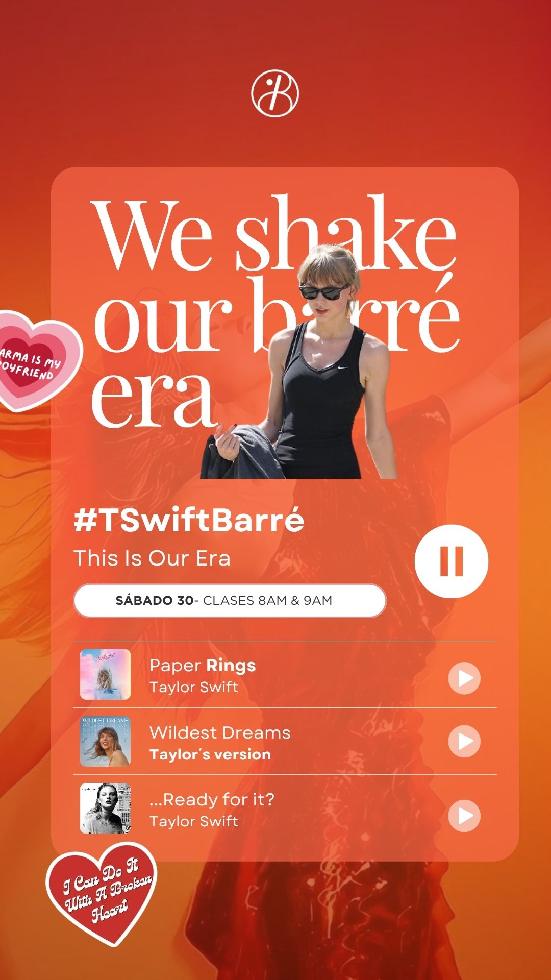 Instagram story created for Barré Motion