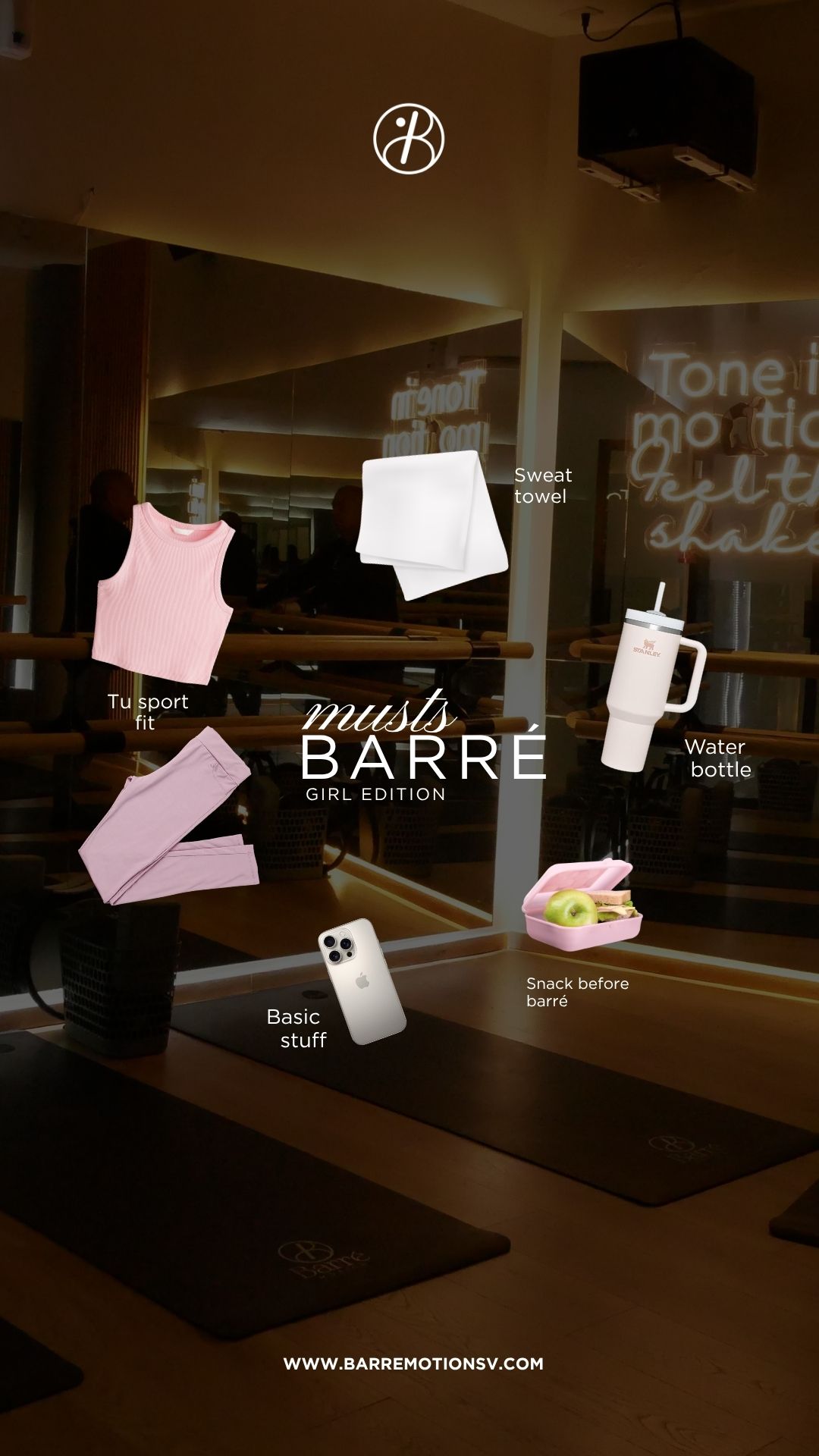 Instagram story created for Barré Motion