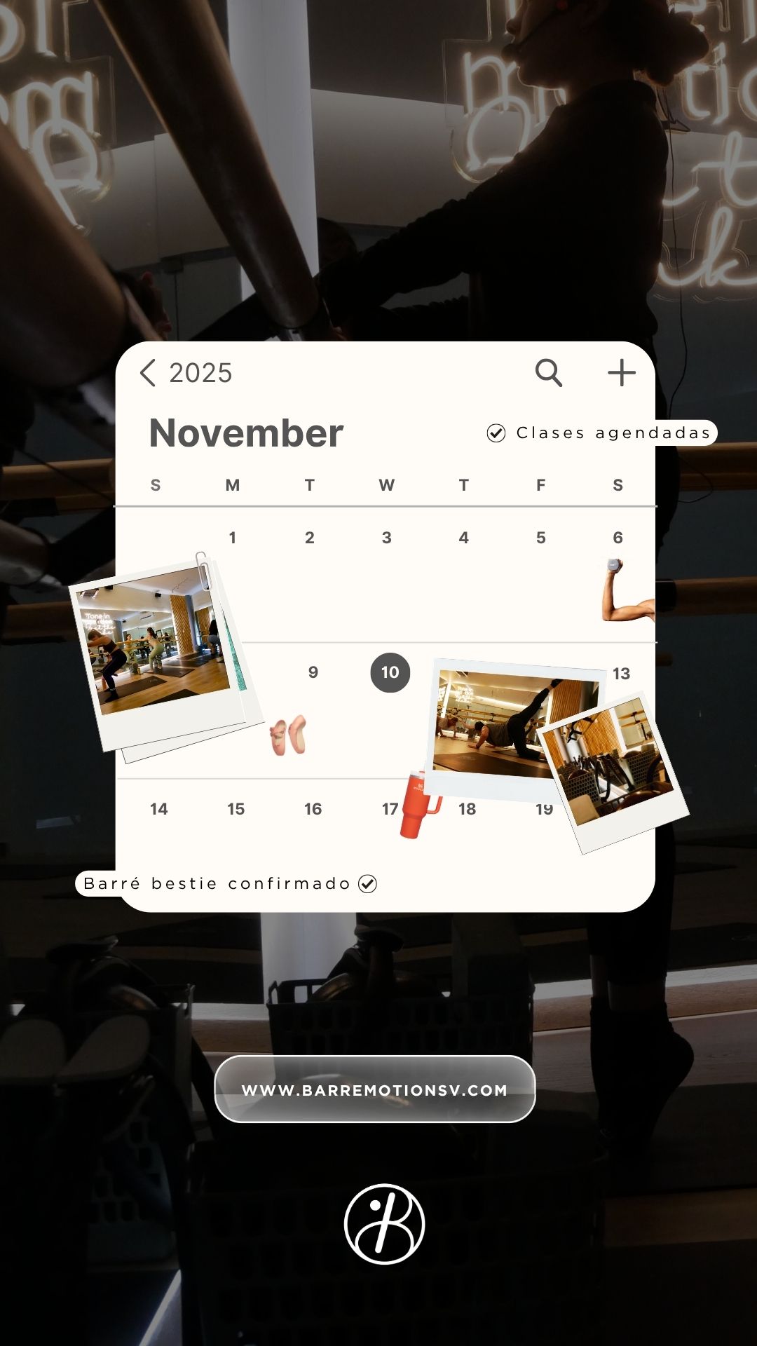 Instagram story created for Barré Motion
