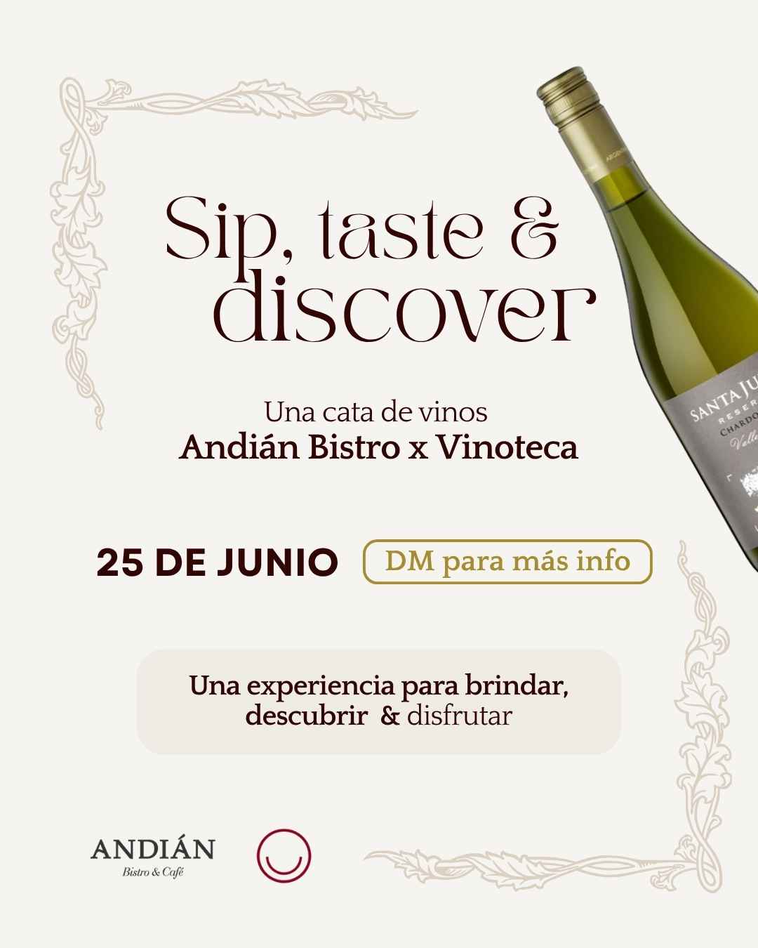 Instagram post created for Vinoteca