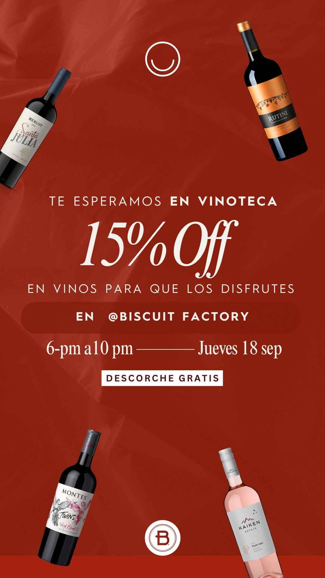 Instagram story created for Vinoteca