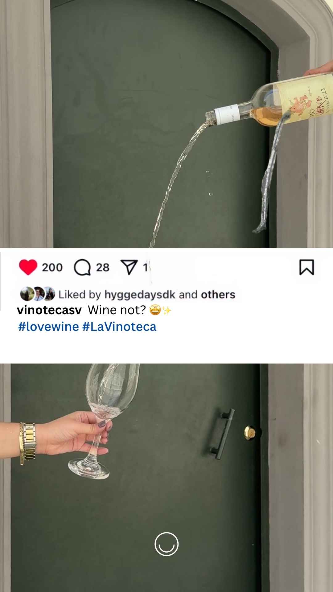 Instagram story created for Vinoteca